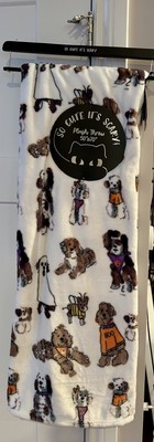 Halloween Throw Blanket 50''x70  Dogs Costumes NWT Adorable! So Cute It s Scary