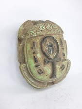 UNIQUE ANCIENT EGYPTIAN PHARAONIC Statue Scarab Key of Life Luck Hieroglyphic