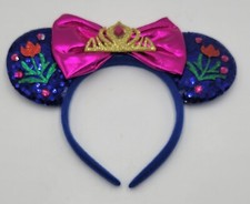 Princess Inspired Pink Bow Mouse Ears Headband Children Halloween Blue/Pink New 