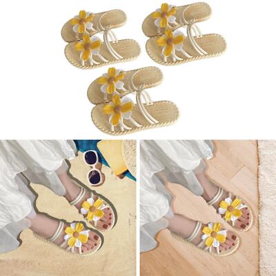 Damen-Chrysanthemen-Hausschuhe Sandalen flache Schuhe für Hochzeit Straße Heimgebrauch