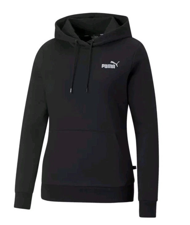 Puma Essentials+ Felpa con Cappuccio Pullover Ricamo 670004 01 (Donna Taglia S) Nero