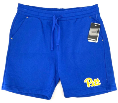 NEW Pitt Panthers Colosseum Blue Trinity Fleece Drawstring Comfort Shorts Mens L