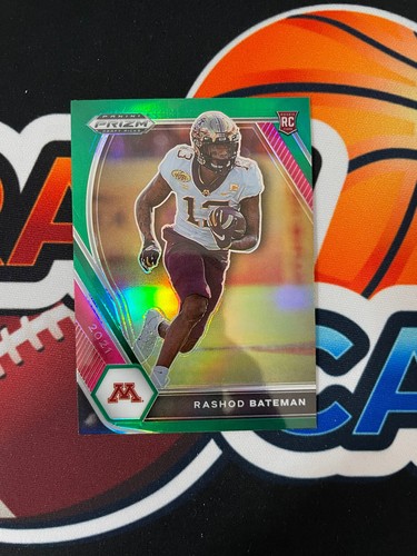 2021 Panini Prizm Draft Picks-Rashod Bateman-Green Prizm-Rookie Card #116 RAVENS