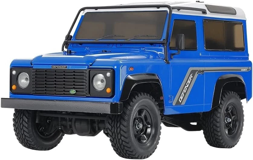 Tamiya 1 10 RC 1990 Land Rover Defender 90 Light Blue Body CC 02