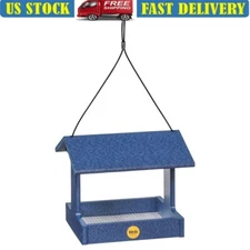 Recycled Plastic Fly-Thru Bird Feeder Platform Various Birds Durable Easy Clean