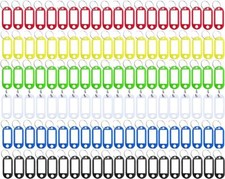 120Pcs Key Ring Tags with Labels for Pets Bags Clothes Drawers Luggage Backpack
