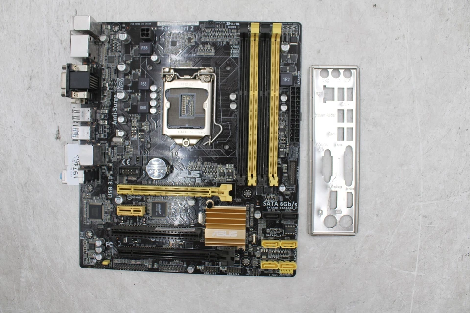 ASUS B85M-E LGA 1150 Intel B85 Micro ATX DDR3 Desktop Motherboard with IO Shield