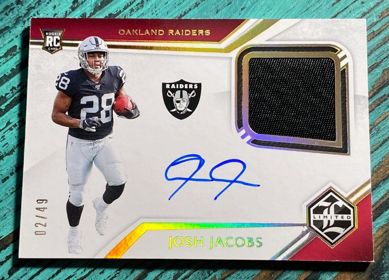 Josh Jacobs Panini Limited #106 Patch Autograph