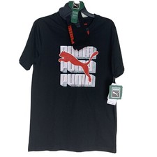 puma Boy 2 Piece Set t-shirt Size L And Sock Size 9-11 Black