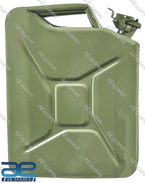 Jerry-Kanister Aus Stahl GrüN Farbe 20 Ltr Passt FüR Ford Willys Jeeps Auto S2U-image