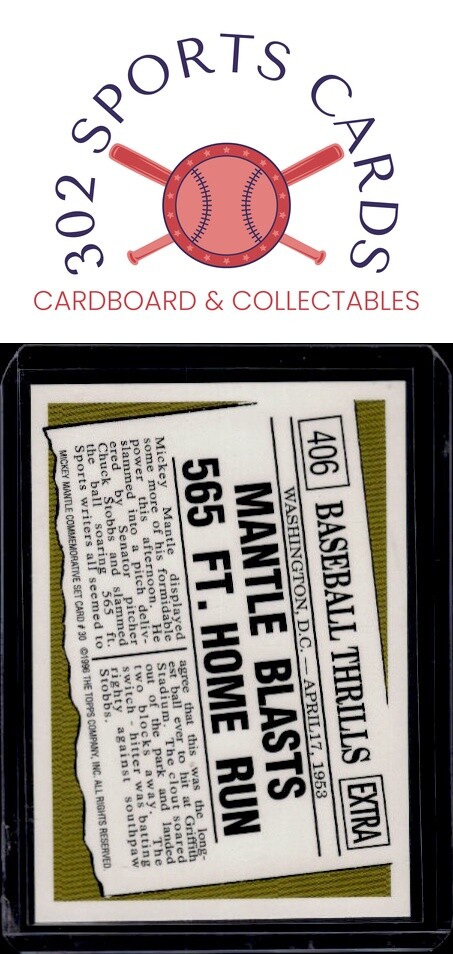 1996 Topps #30 Mantle Blasts 565 Home Run