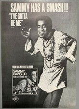 SAMMY DAVIS JR 1968 vintage POSTER ADVERT IT'S GOTTA BE ME