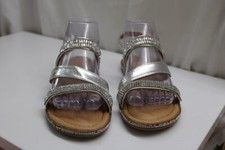 Women's Slip on Flat Sandals Casual Bling Rhinestone Strap Sandals Open Toe 7.5
