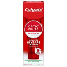 Colgate Optic White Renewal Teeth Whitening Toothpaste, 3.0 oz- BRILLIANT SHINE