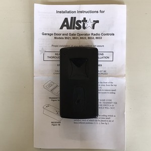 Details Zu Vintage Allstar Garage Door Remote With Instructions Models 9921 9931 8822 8832