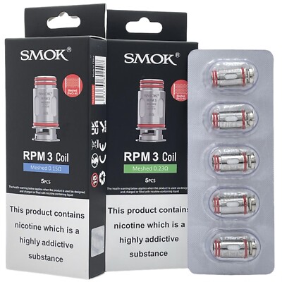 Smok RPM 3 Meshed Coils For RPM 5 Pro Nord E-Cigarette Pod Vape Atomizer  (5pk) | eBay UK