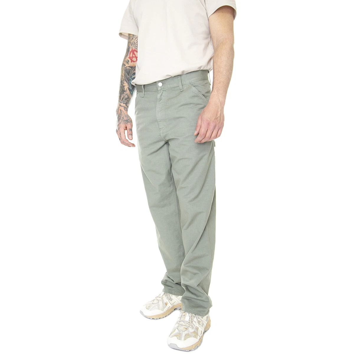 CARHARTT WIP Single Knee Pant Yucca Garment Dyed | eBay