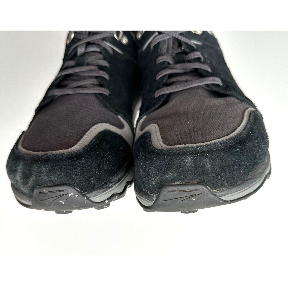 Altra Lone Peak Alpine Black Gray Suede Trail Comfort Running Shoes men