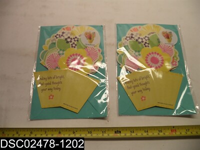 QTY=2: C3173 Hall Mark Flowers in Pot 3D Pop-Up Get Well Card