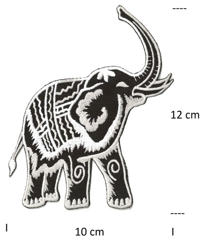 Ecusson patche éléphant thermo thermocollable hotfix patch brodé badge - Afbeelding 5 van 6