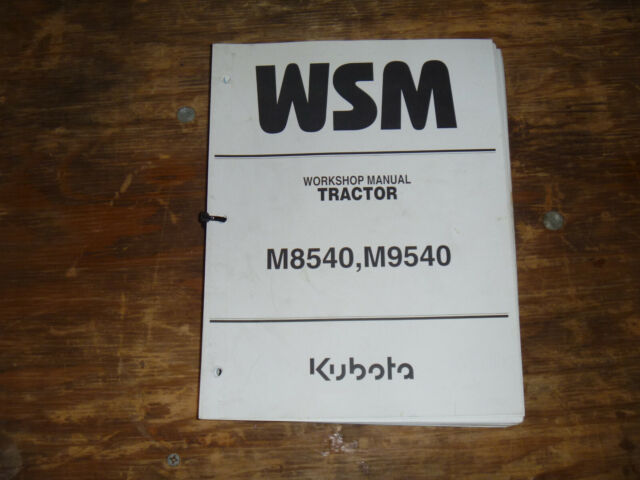 Kubota M8540 M9540 Tractor Service Repair Manual for sale online eBay