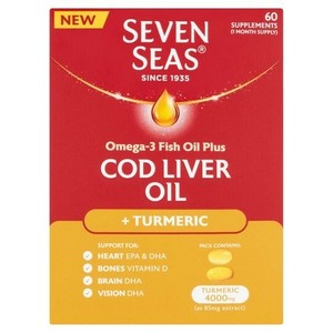 Seven Seas - Omega-3 Fish Oil Plus Cod Liver Oil + Turmeric - 60