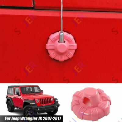 For Jeep Wrangler JT JL JK 2007-17 Bright Pink Exterior Antenna Base Cover Trim