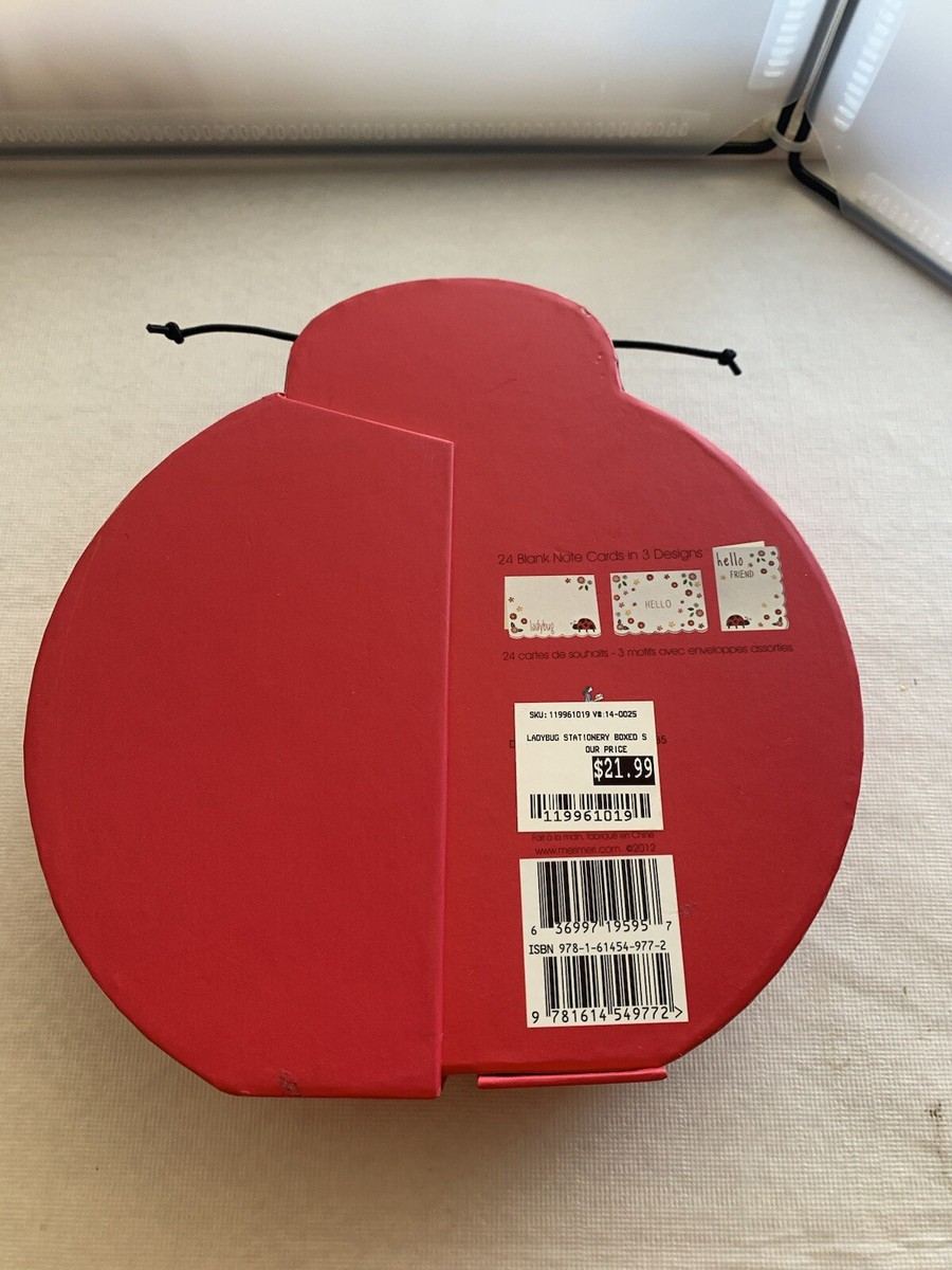 Ladybug Set Box Lady Bug Stationery Blank
