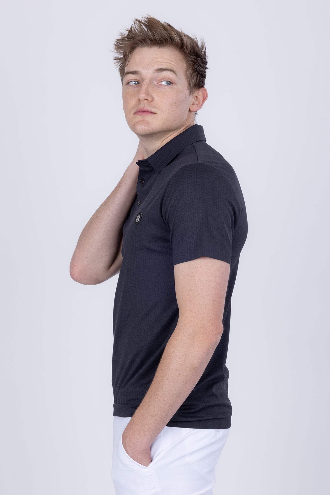 Barabas Men's Premium Stretch Polo Shirt - Slim Fit & Textured image 5