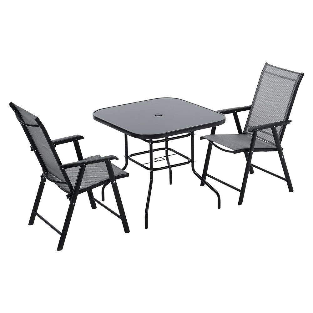 Outdoor Garden Metal Glass Table And Chairs 2 4 Seat Patio