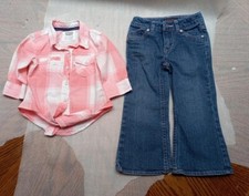 Levi  s Bootcut Jeans Toddler Girls Size 2T  Levis Shirt 2-3Yrs