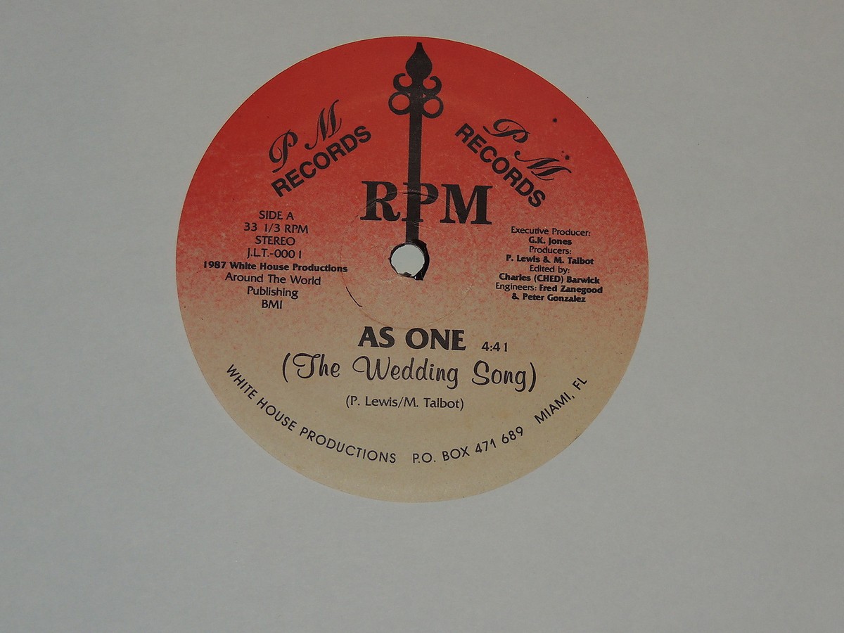 RPM 「As One 」LP RPM as one (the wedding song) 12