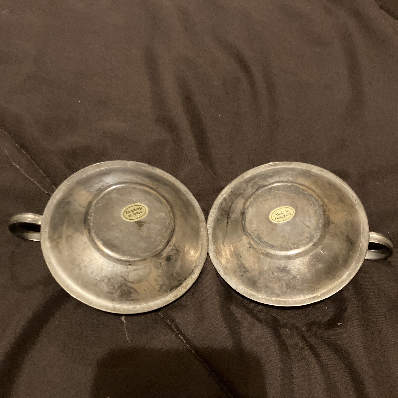 Pair Of Silver Candle Holders