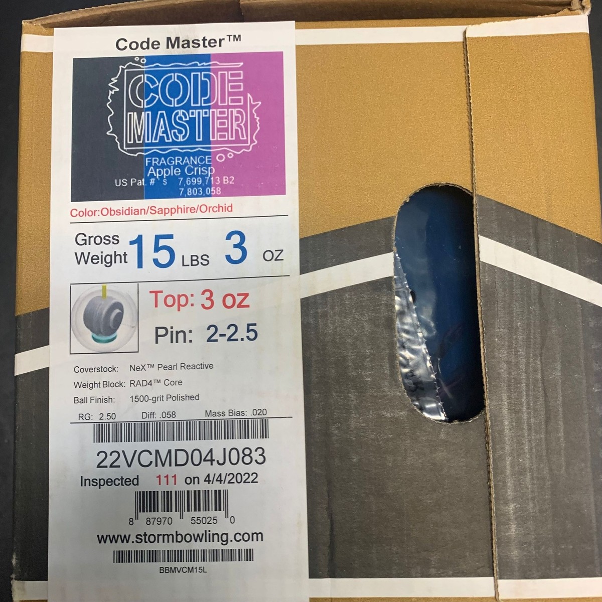 Storm Code Master 15 lbs NIB Bowling Ball! Free Shipping