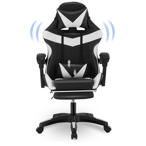 Ergonomic Leather Racing Gaming Chair Swivel Office Gamer Desk Chair Adjustable - Picture 12 of 15