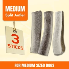 MEDIUM SPLIT ELK ANTLER for dogs (3pcs) | Premium Antlers by Tibetan Dog Chew