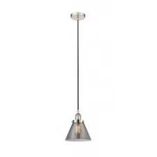 Innovations Edison Cone 12" 1 Light Mini Pendant, PN/Smoke - 616-1PH-PN-G43-L