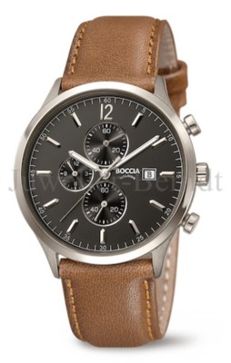Boccia Titanium Herren Quarz Uhr als Chrono 3753-04 !! NEU !!