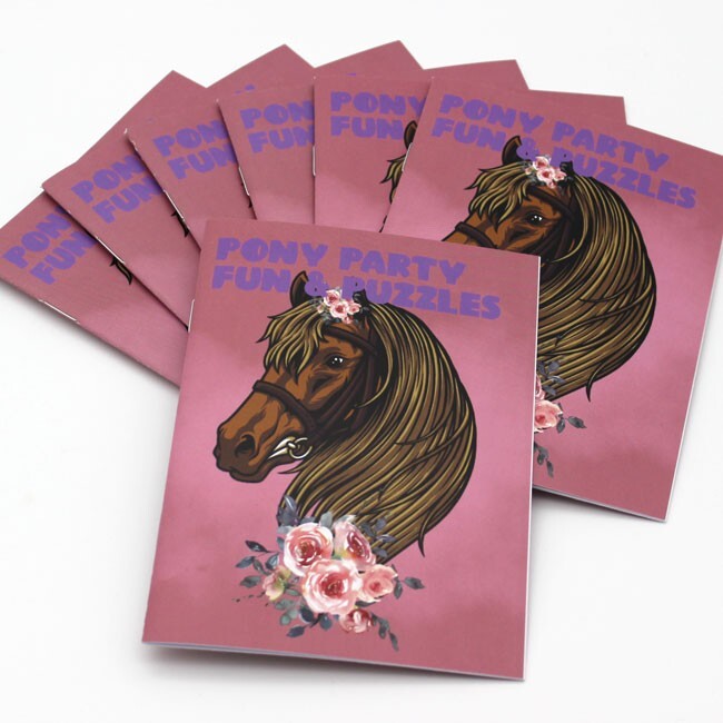 20 Pony Activity Booklets A6 | Party Bag Fillers Puzzles | UK Made
