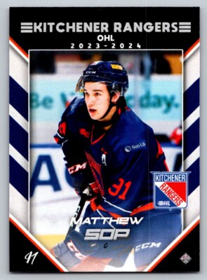 Matthew Sop Matthew Sop 2023-24 Kitchener Rangers | eBay