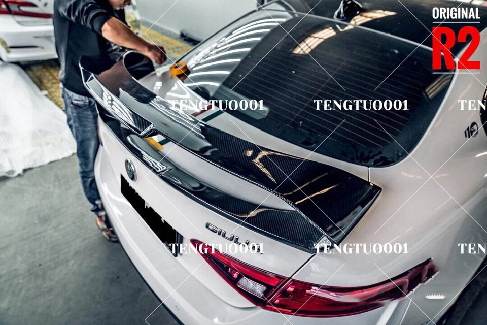 GA STYLE ДЛЯ ALFA ROMEO GIULIA 2017+ СПОЙЛЕР КРЫЛО ЗАДНЕГО БАГАЖНИКА ИЗ НАСТОЯЩЕГО УГЛЕРОДНОГО ВОЛОКНА - Изображение 4 из 4