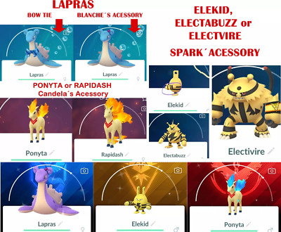 Ponyta Rapidash Elekid Electabuzz Electivire Lapras Bowtie Heros Event Pokemon