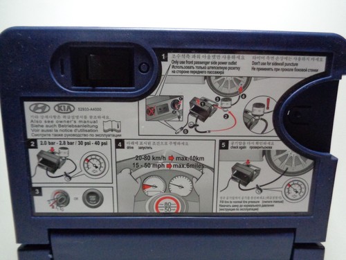 KIA emergency tire air compressor 52933-A4000 OEM 2014-2019 - Picture 6 of 10