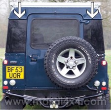 Panoramic Tinted Rear Quarter Windows for Land Rover Defender 90/110 (pair) 