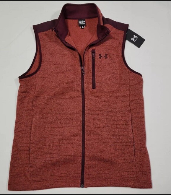 Under Armour Mens Specialist FZ Спортивный тренировочный красный жилет для гольфа 1380272-688 3XL 8290₽