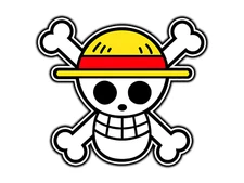 #1388 One Piece Skull Mugiwara Flag Pirate Hero Sticker Waterproof Vinyl Decal