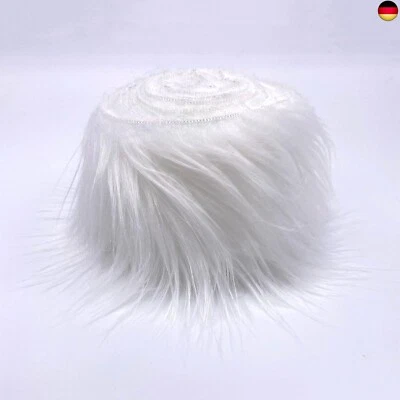 MARKE NVTRSD Kunstfell zum Basteln, 5x150cm Weiß Fell zum Basteln, Langhaarplüsch Weiß, Ku