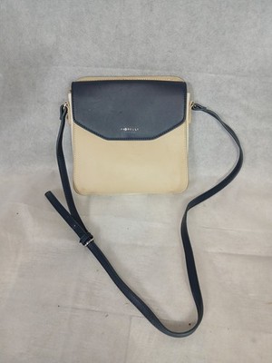 Fiorelli Damenhandtasche Leder creme und blau Crossbody Größe Small
