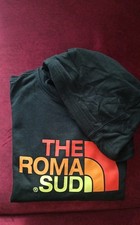 Felpa THE ROMA SUD. NERA con Logo 3 Colori  asroma Curva Sud