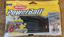 Berkley PowerBait Power Worm Motor Oil-BRAND NEW-SHIPS N 24 HOURS